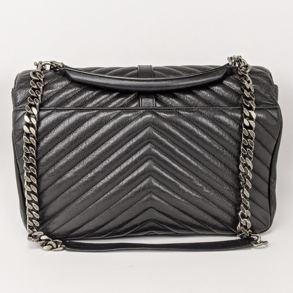 SOLD Saint Laurent Black Large College Bag - Picture 7 of 12